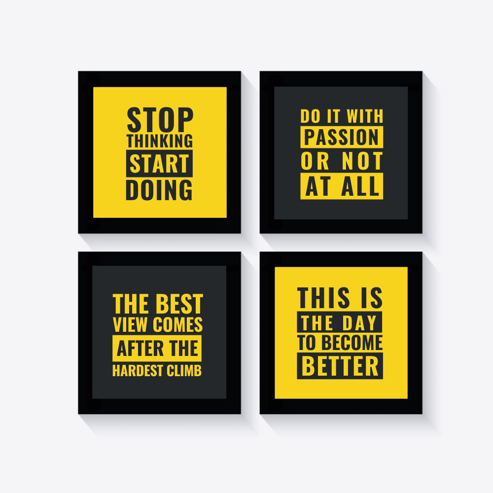 Set of 4 Motivational Frames